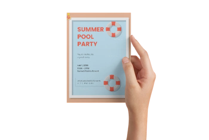 pool party invitation templates