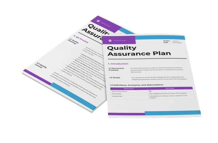 modèles de plans d'assurance qualité
