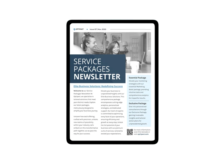 services newsletter templates