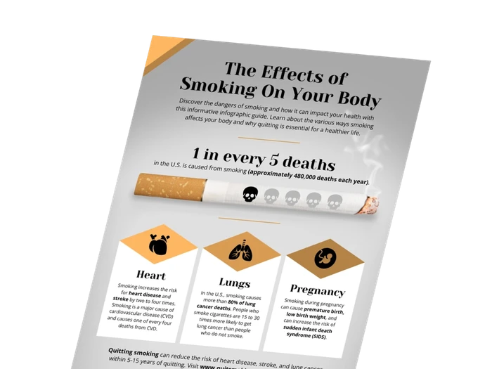 modèles d'infographie tabagisme