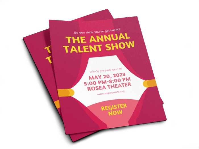 talent show flyer templates