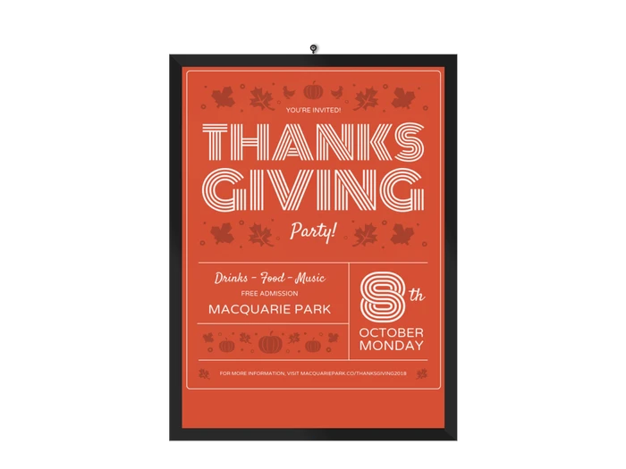 modèles d'affiches pour Thanksgiving
