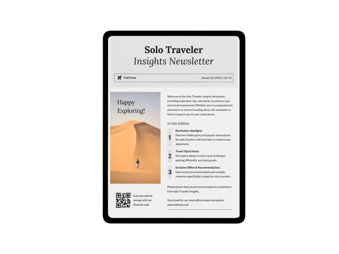 travel newsletter templates
