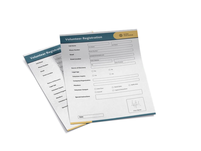 volunteer and community service form templates