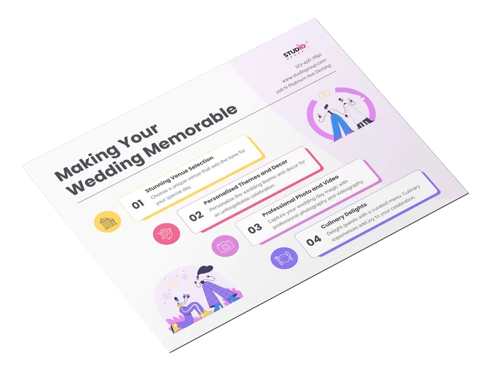 modelli di infografiche per matrimoni