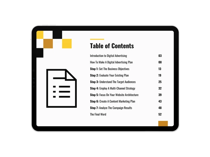 white papers table of contents templates