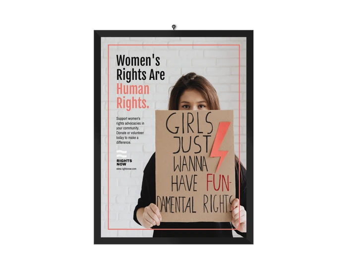 Plantillas de pósteres sobre los derechos de la mujer