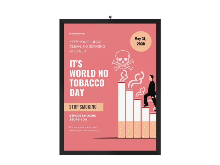 modèles d'affiches pour la journée mondiale sans tabac