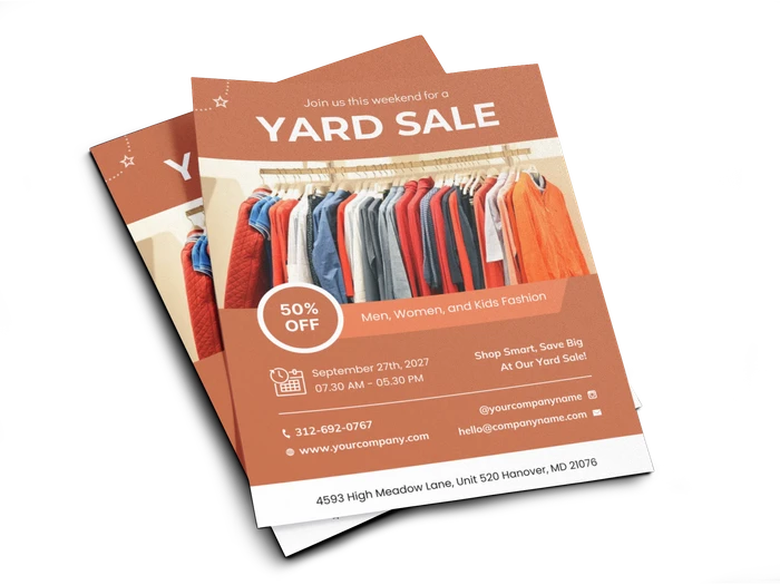yard sale flyer templates