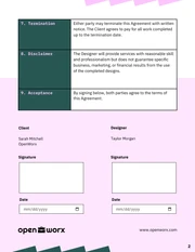Freelance Design Contract Template Free - صفحة 2