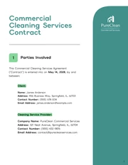 Cleaning Services Contract Template - Página 1