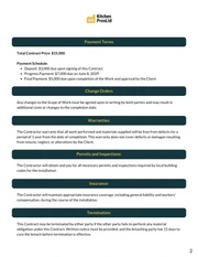 Kitchen Installation Contract Template - Page 2