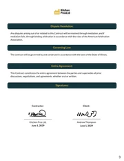 Kitchen Installation Contract Template - page 3