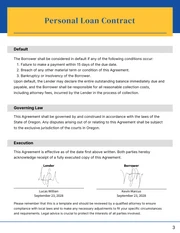 Blue and Yellow Minimalist Loan Contracts - Page 3