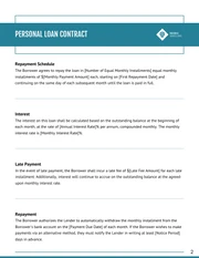 Green Turquoise Modern Loan Contracts - Page 2