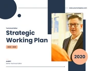 Blue white cream modern simple strategic plan - Page 1