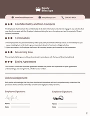 Beauty Therapist Contract Template Of Employment - Pagina 2