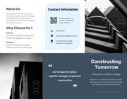 Dark Blue Pastel Simple Minimalist Construction Brochure - page 1