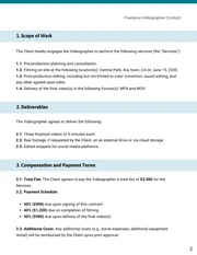 Freelance Videographer Contract Template - Pagina 2