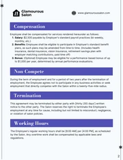 Hair Salon Employment Contract Template - page 2