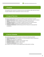 Vehicle Maintenance Contract Template - Seite 2