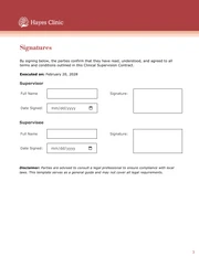 Clinical Supervision Contract Template - Página 3