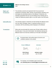 Billboard Advertising Contract Template - page 3