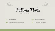 Gray Floral Business Card - Seite 2