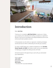 Real Estate Listing Proposal template - Pagina 2