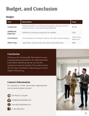 Real Estate Listing Proposal template - page 5