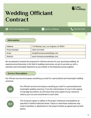 Wedding Officiant Contract Template - page 1