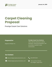Carpet Cleaning Proposals - Page 1
