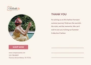 Peach Summer Fashion Direct Mail Postcard - Page 2