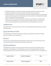 Blue and Yellow Minimalist Lease Contract - Page 3