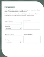 Loan Contract Between Friends Template - Página 3