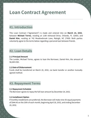 Loan Contract Between Friends Template - Página 1