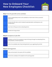 Blue New Employee Onboarding Checklist Template - Page 2