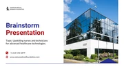 White Blue And Red Minimalist Simple Modern Business Brainstorm Presentation - Page 1