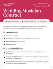 Wedding Musician Contract Template - Seite 1