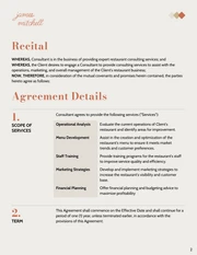 Restaurant Consulting Contract Template - page 2