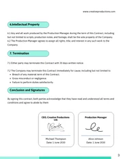 Production Manager Contract Template - Pagina 3