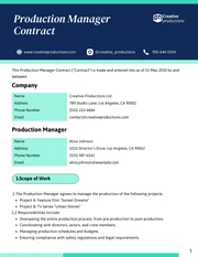 Production Manager Contract Template - Seite 1