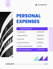 Black Purple And Blue Expenses Report - Page 2