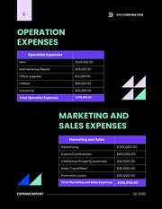 Black Purple And Blue Expenses Report - Page 3