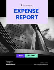 Black Purple And Blue Expenses Report - Page 1