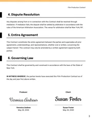 Film Production Contract Template - page 3