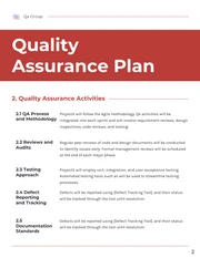 Minimalist Clean White and Red Quality Assurance Plan - Página 2