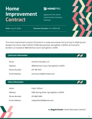 Home Improvement Contract Template - Página 1