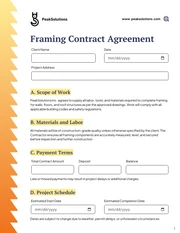 Framing Contract Template - page 1