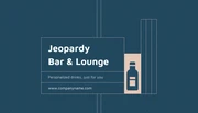Grid Green Bartender Business Card - Page 1